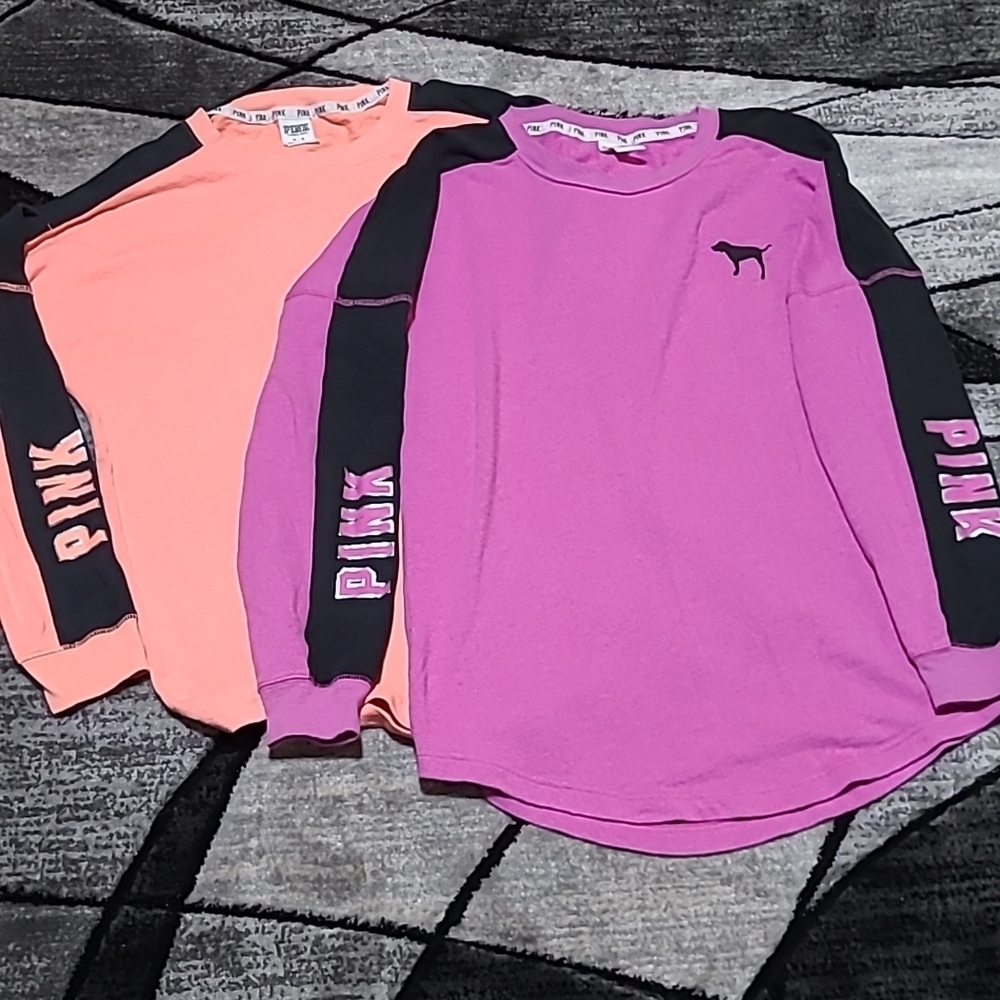 VS PINK 2014 Campus Crew Logo Long-sleeve Shirt Bundle PRICE FIRM